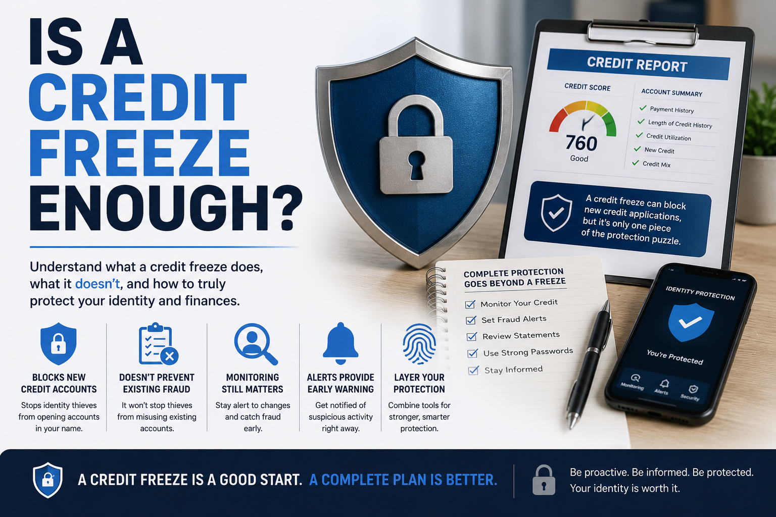 Is a credit freeze enough? What it catches and what it misses